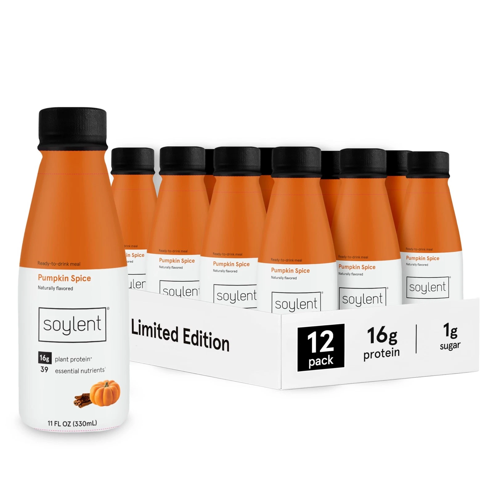 Pumpkin Spice Complete Meal Shake, 16g Protein, 1g Sugar, 11oz Ready-to-Drink...