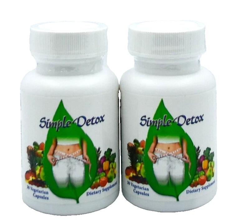 Simple Detox 30 Vegetarian Capsules Dietary Supplement *NEW* [ 2-Pack ] exp 2027