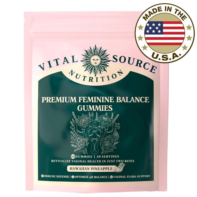 Vital Source Feminine BalanceGummies - Hawaiian Pineapple 60Gummies