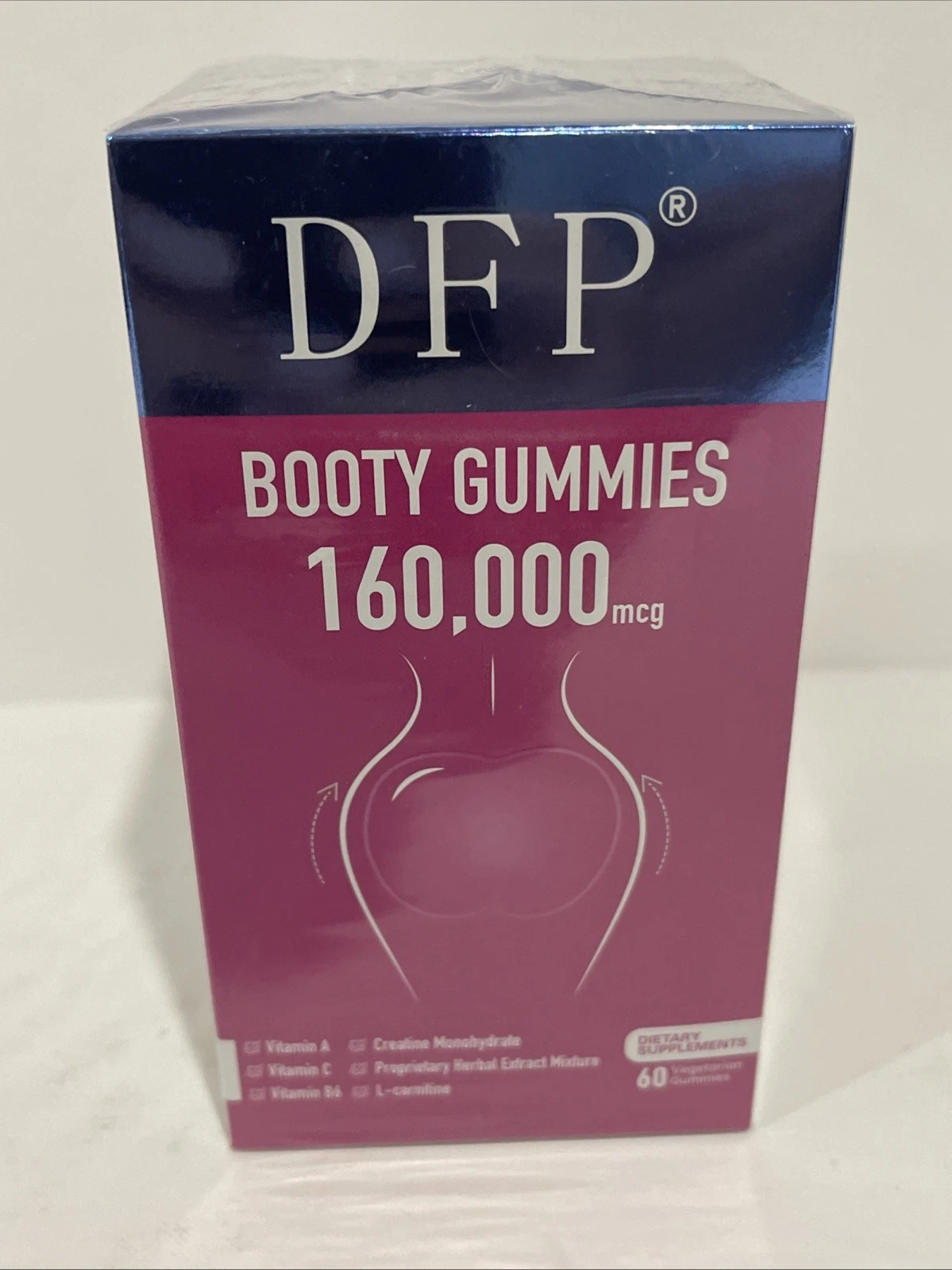 2 X Booty Gummies Enhanced Supplement with Multivitamins - 60 Gummies- Exp 4/26