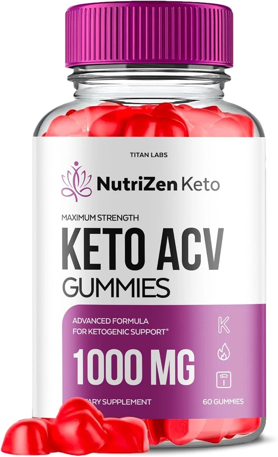 Nutrizen Keto Gummies, Nutrizen Keto ACV Gummies for Weight Loss (60 Gummies)