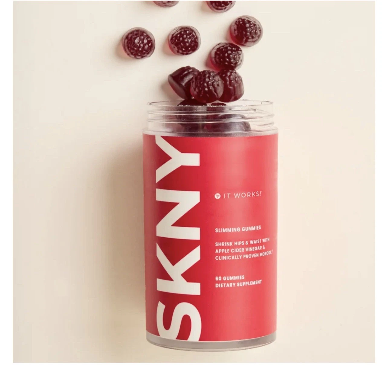 2 Bottle It Works Skinny Gummies- Morosil Blood Orange Apple Cider Vinegar-NEW!