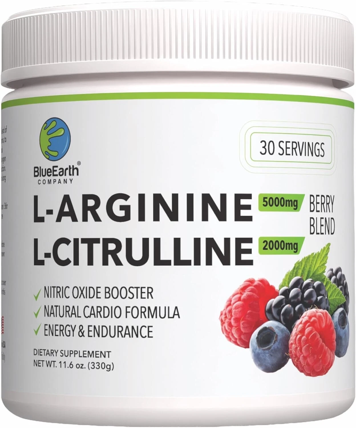 L-Arginine 5000mg + L-Citrulline 2000mg - Nitric Oxide - Blood Pressure Support