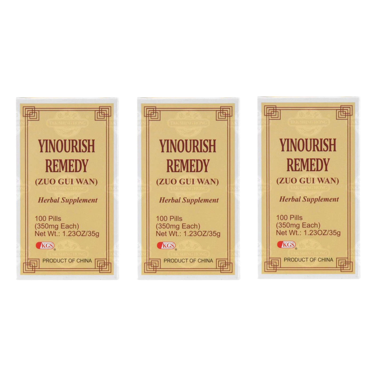 Yinourish Remedy (Zuo Gui Wan) Herbal Supplement - Pack of 3 (100 pills each)