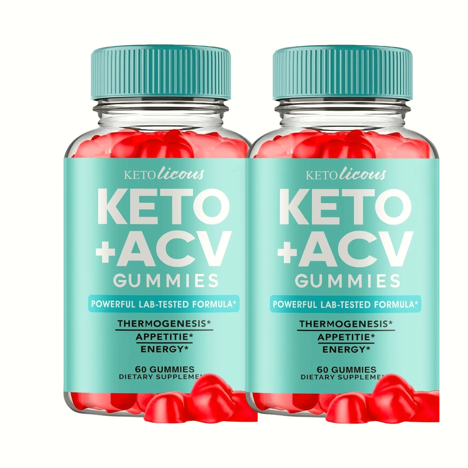 2-Pack Ketolicious ACV Gummies for Weight Loss and Energy Support (120 Gummies)