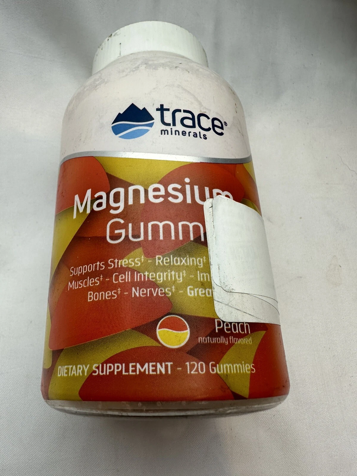 Trace Minerals Magnesium Gummies Peach 120 Gummy EXP 09/25