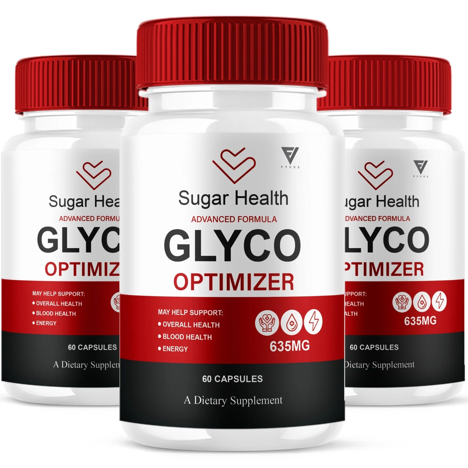 (3 Pack) Sugar Health Glyco Optimizer Supplement, SugarHealth Max (180 Capsules)