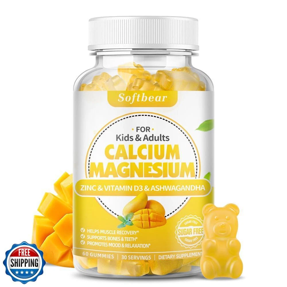 softbear Calcium Magnesium Zinc Gummies for Women, High Absorption Calcium Ma