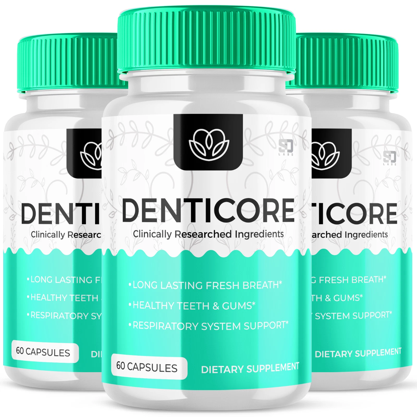 (3 Pack) Denticore Oral Probiotic, Denti Core Gum & Teeth Health (180 Capsules)