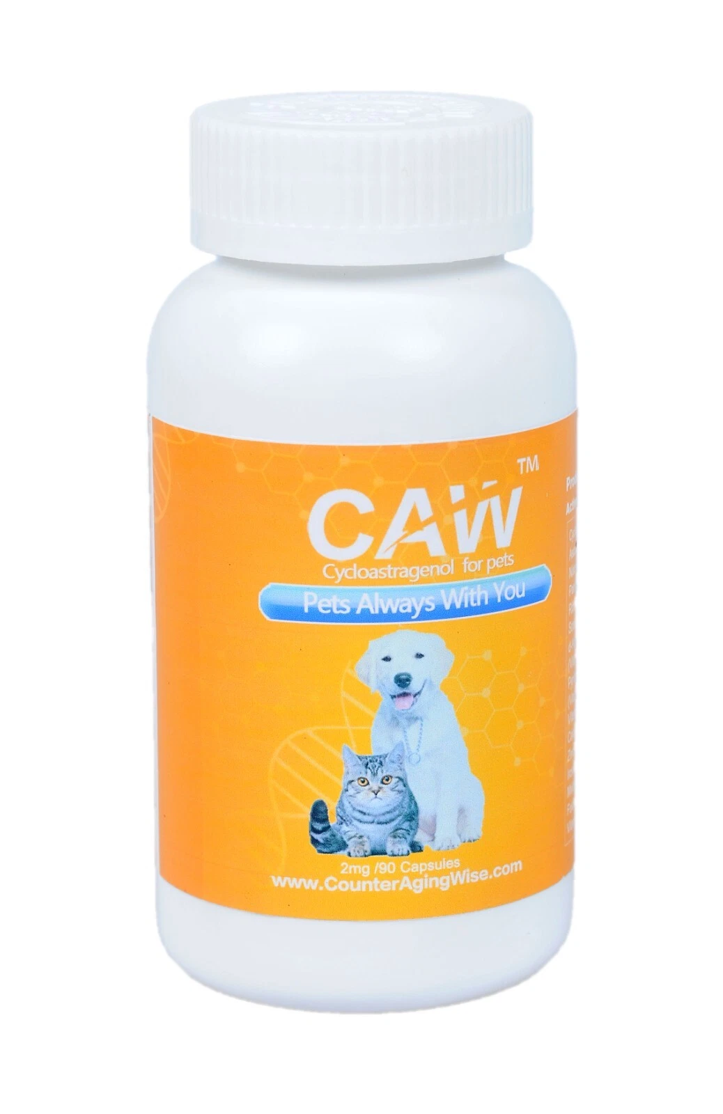 CAW Cycloastragenol for Pets | 2 Mg 90 Capsules | Pets Always With You