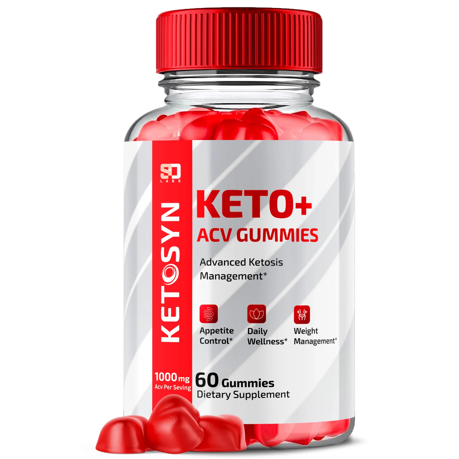 Ketosyn Keto + ACV Advance Weight Loss Gummies to Burn Fat for Energy - 1 Pack