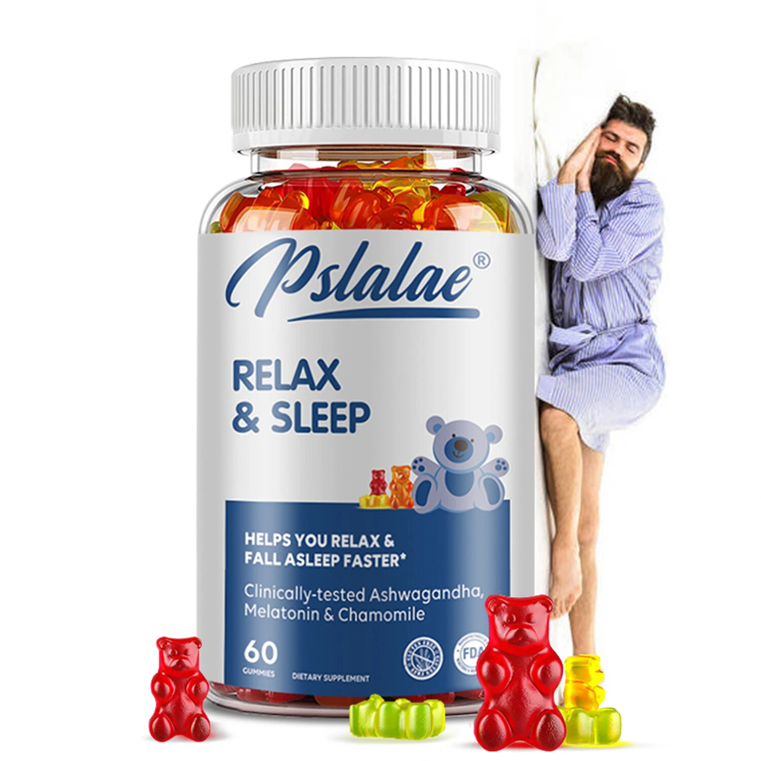 Relax & Sleep - with Melatonin - Powerful Sleep Aid,Stress Relief, Sleep Support