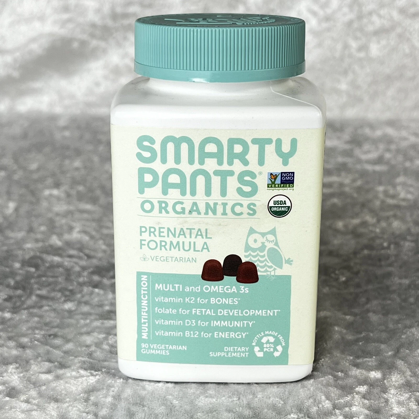 Smarty Pants Organics Prenatal Formula Multivitamin Omega 3 Gummies 90 Ct