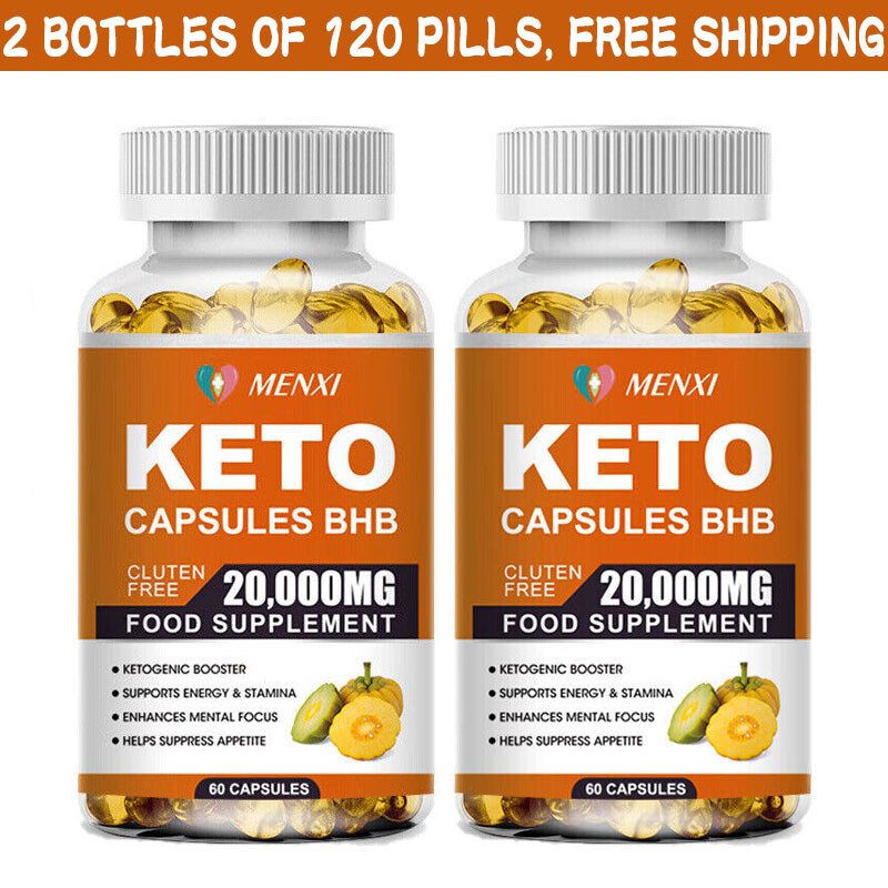 2×KETO BHB 20,000mg PURE Ketone FAT BURNER ACV Weight Loss Diet Pills Ketosis US