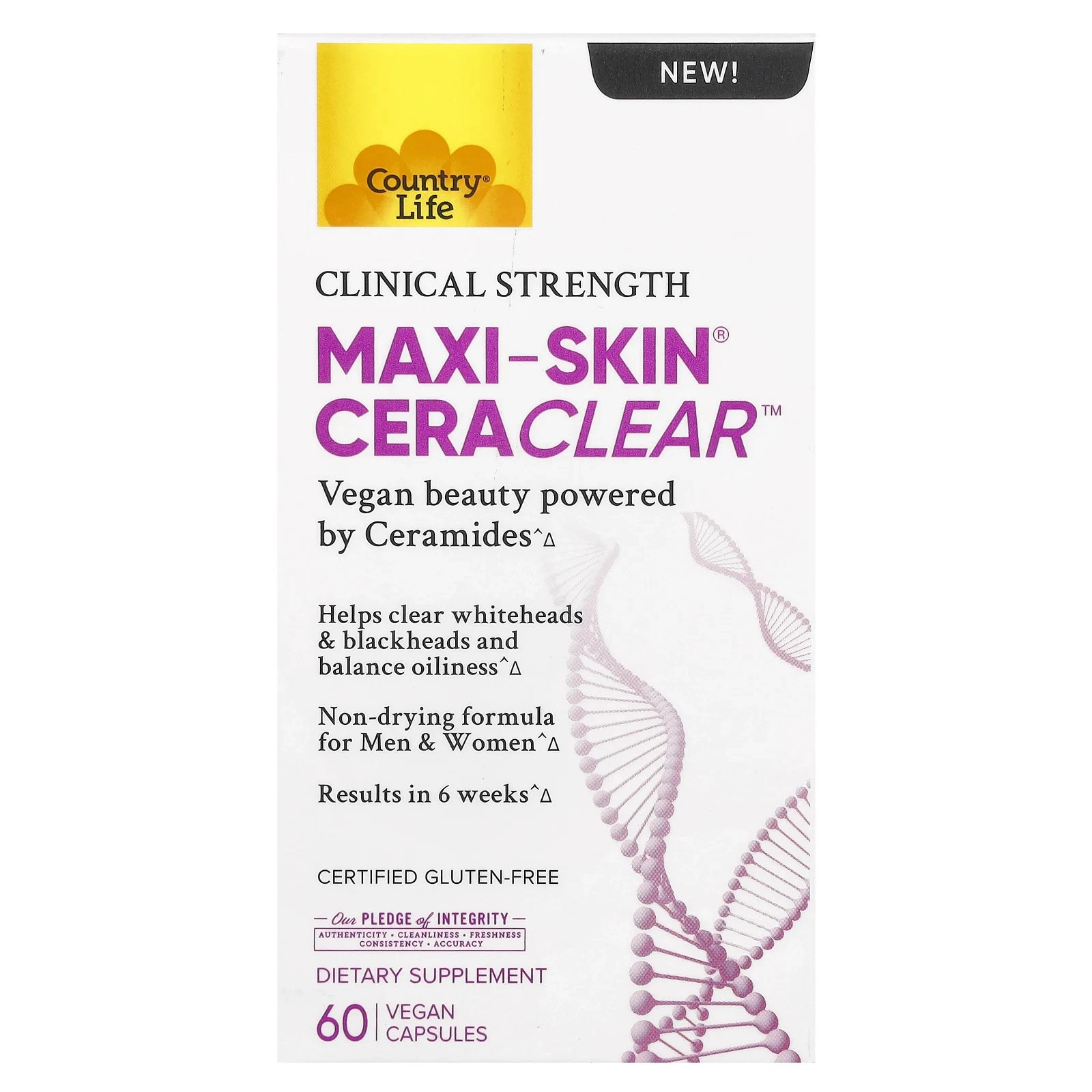 Maxi-Skin® Cera Clear™, 60 Vegan Capsules