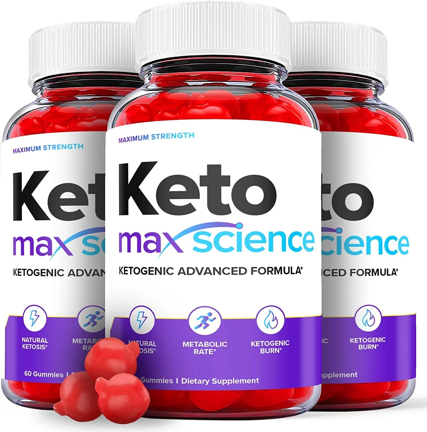 (3 Pack) Keto Max Science Gummies - Keto Max Science ACV Gummies Weight Loss-180