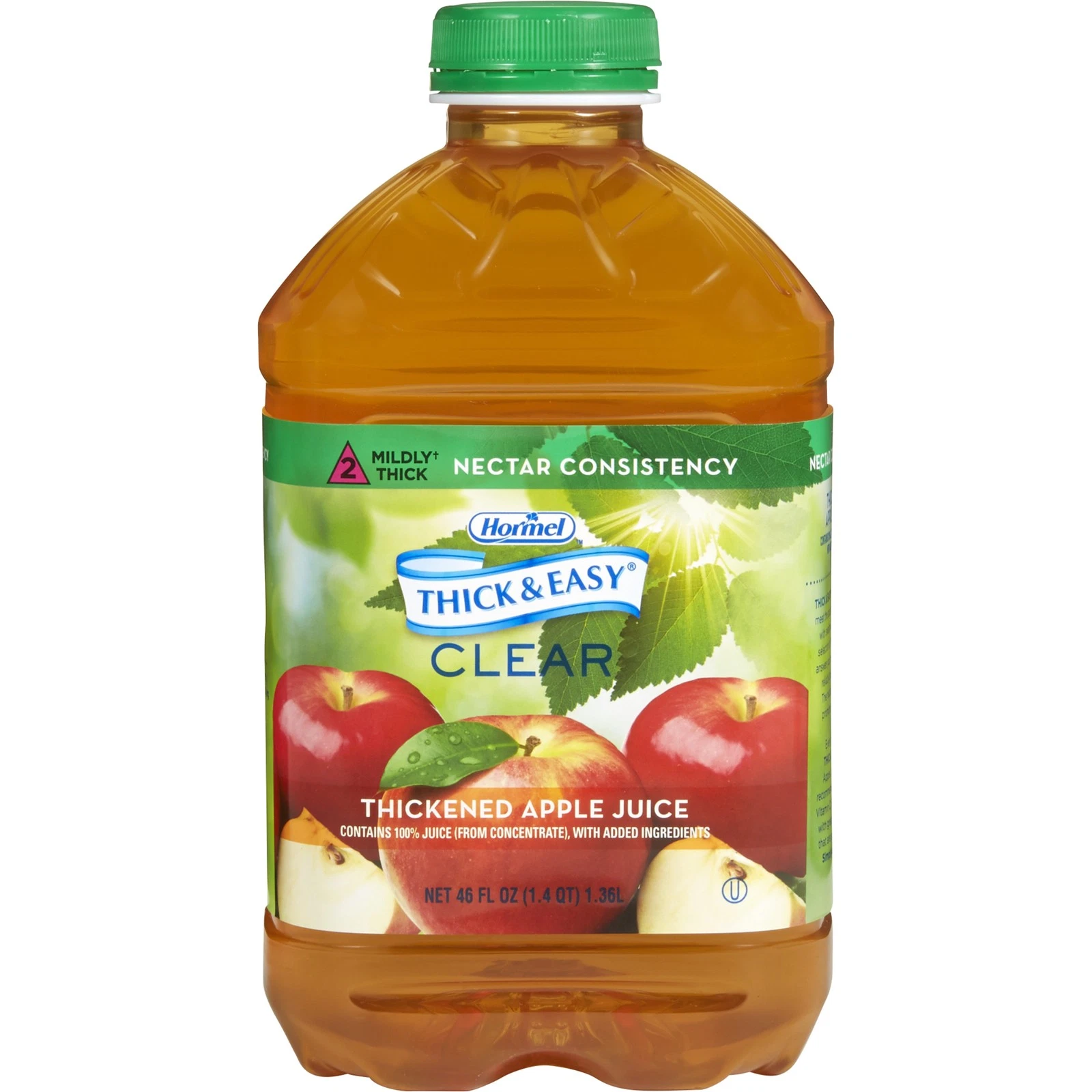 Thick & Easy 28876 Thickened Beverage Apple Juice Nectar 46 oz Bottle 6 Ct