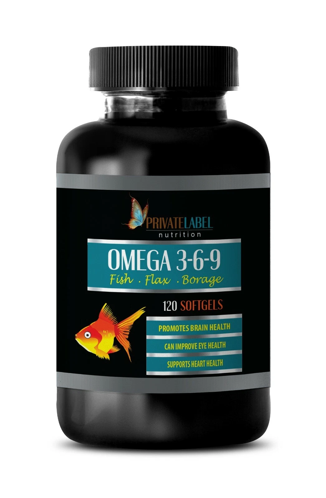 heart health - OMEGA 3-6-9 3600mg - dietary supplement 1 Bottle 120 Softgels