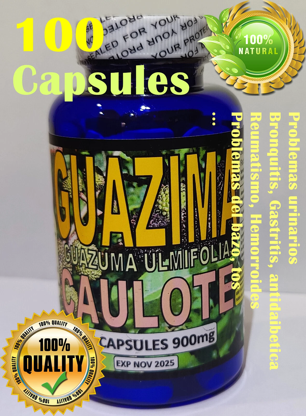 guazima guásimo guácima guásima caulote cuaulote Guazuma ulmifolia 100 Caps !!!