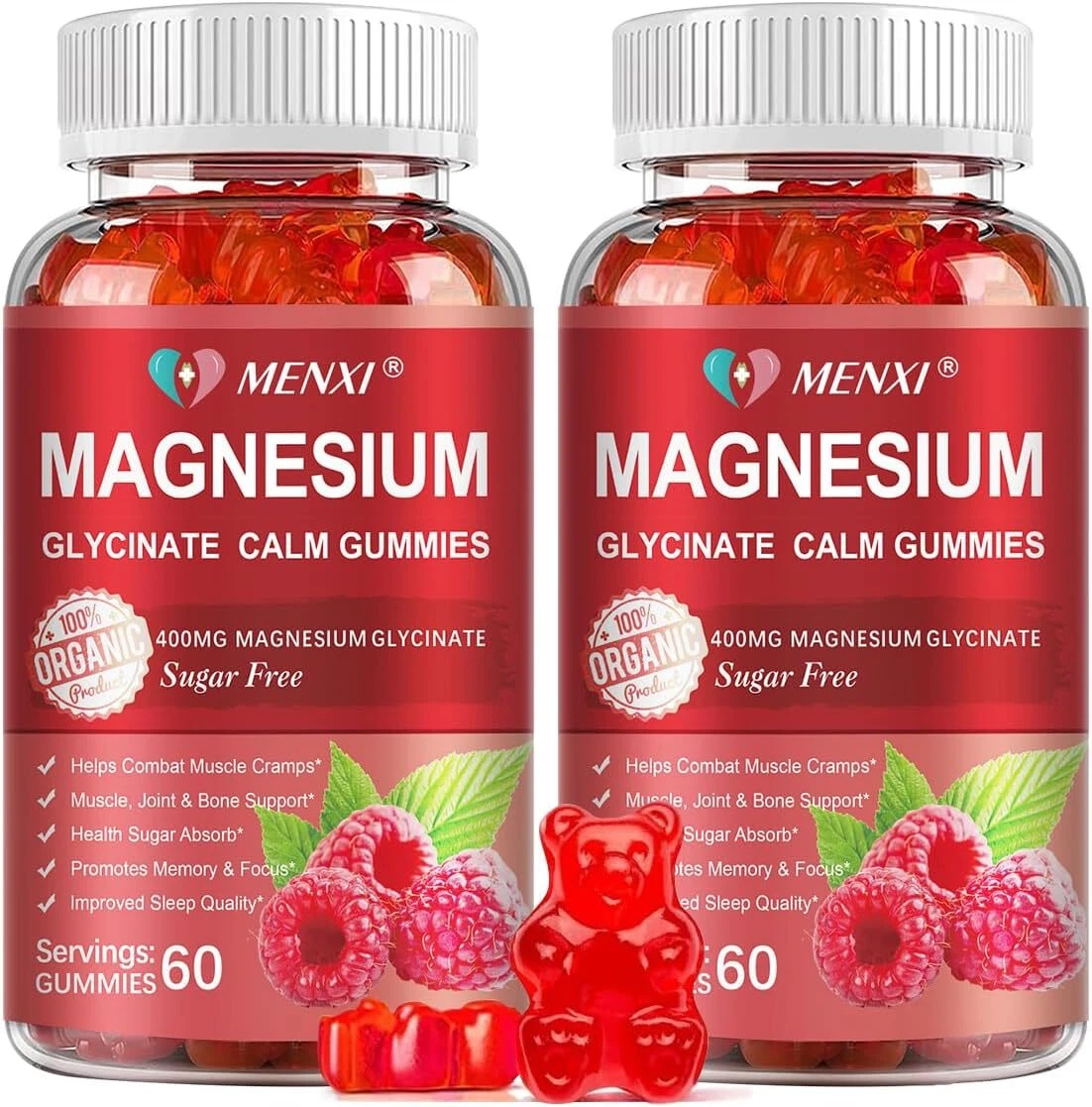 Magnesium Gummies 600mg per Serving - Magnesium Glycinate & Magnesium Malate