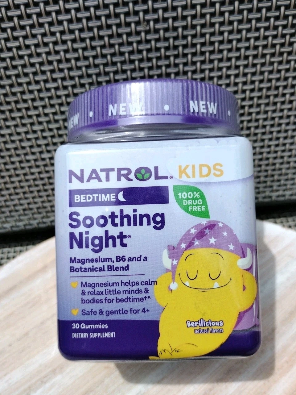 Natrol Kids Bedtime Soothing Night Magnesium B6 Botanical 30 Gummies Exp 02/26