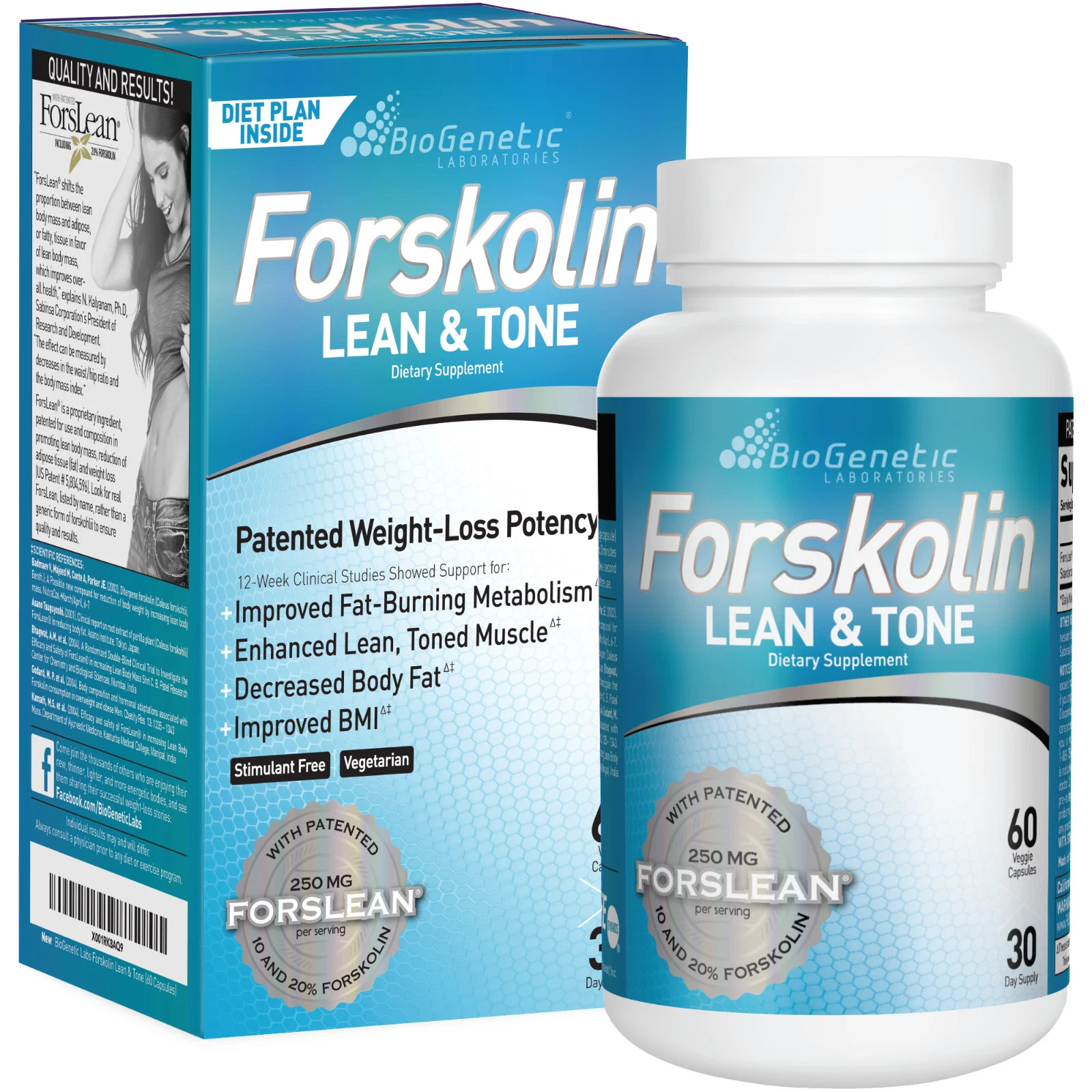 Forskolin Lean & Tone Clinically Studied Weight Loss & Body Toning Formula