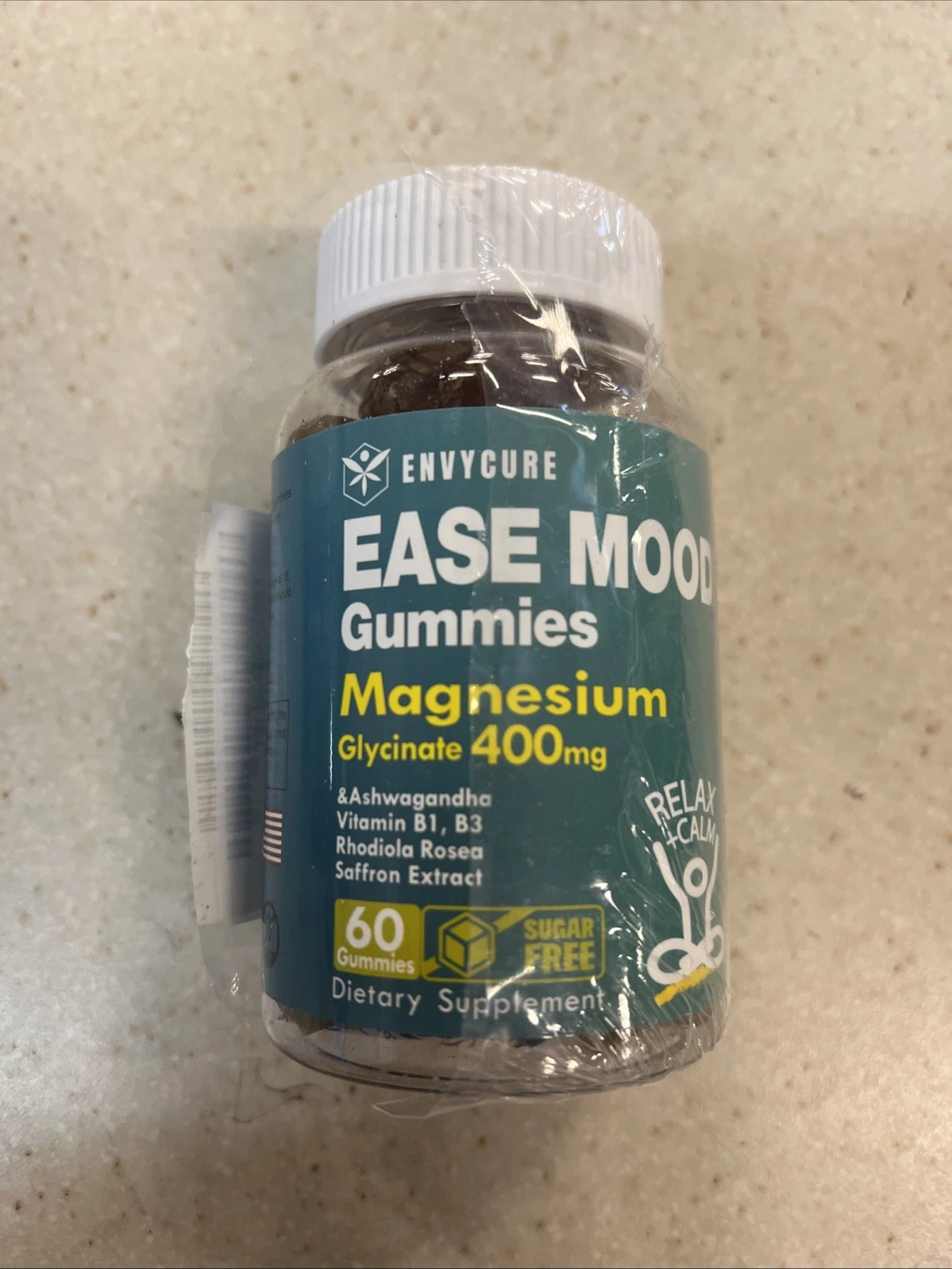 envycure Ease mode Sugar Free Magnesium Glycinate Gummies 400mg 60 Gummies