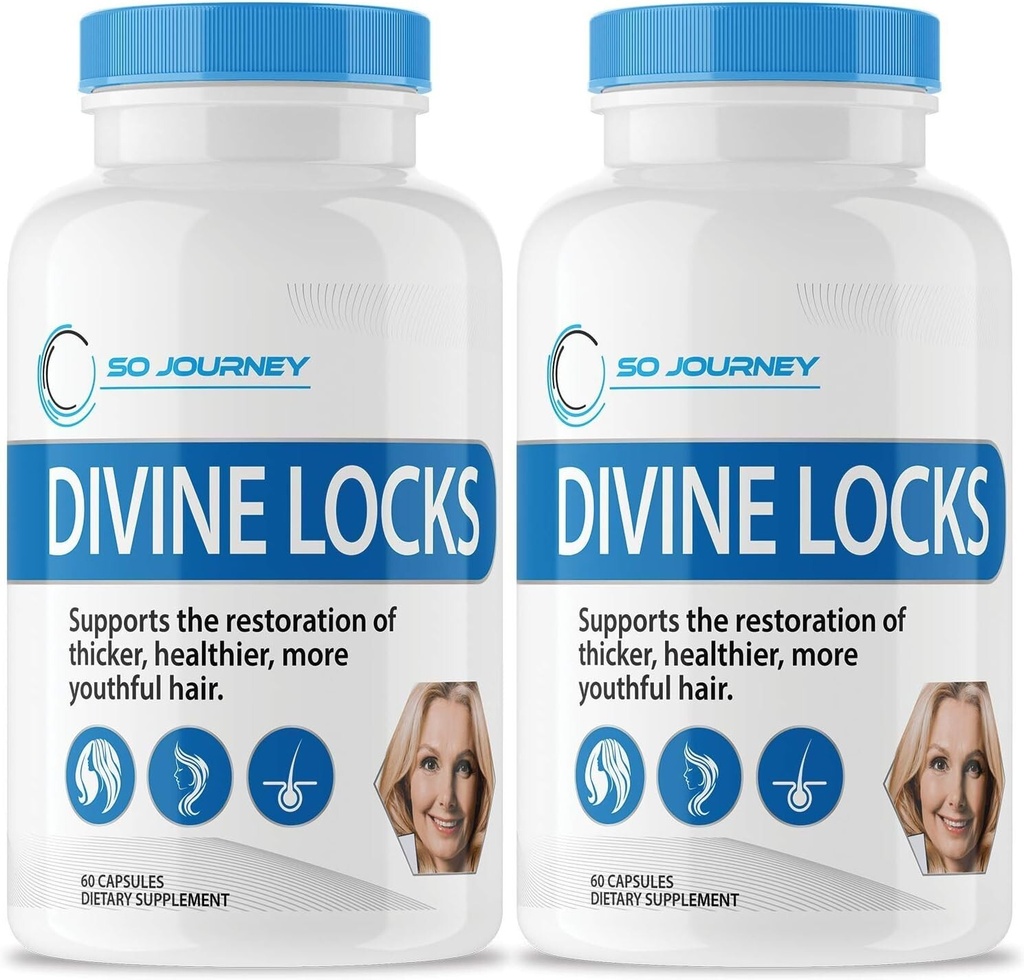 (2 Pack)Divine Locks Complex Advanced Unique Hair Growth Vitamins - 120 Capsules