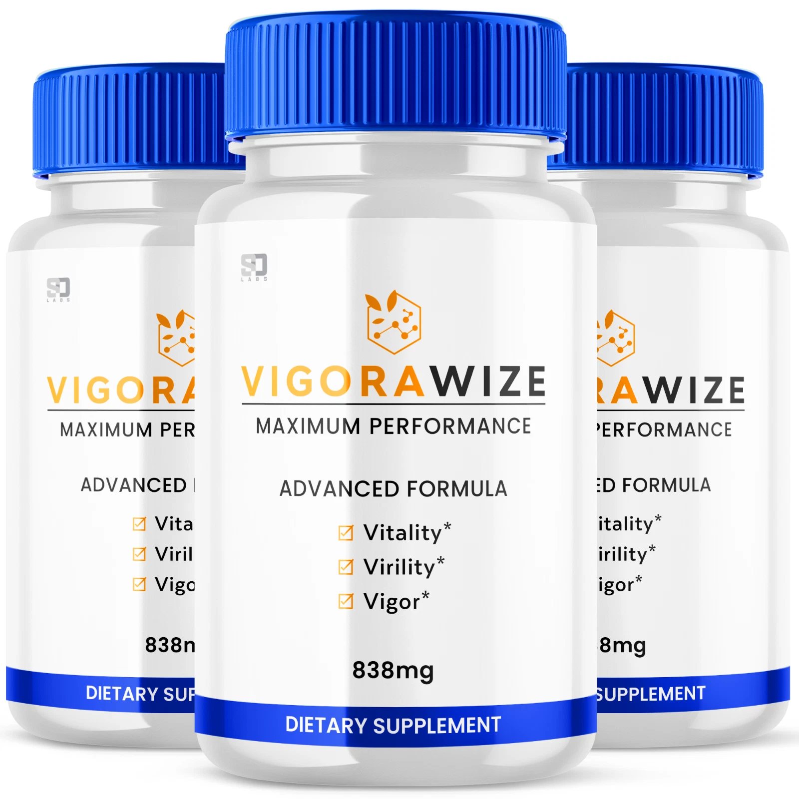 (3 Pack) Vigorawize Male Enhancement Pills - Maximize Energy, Vitality & Stamina