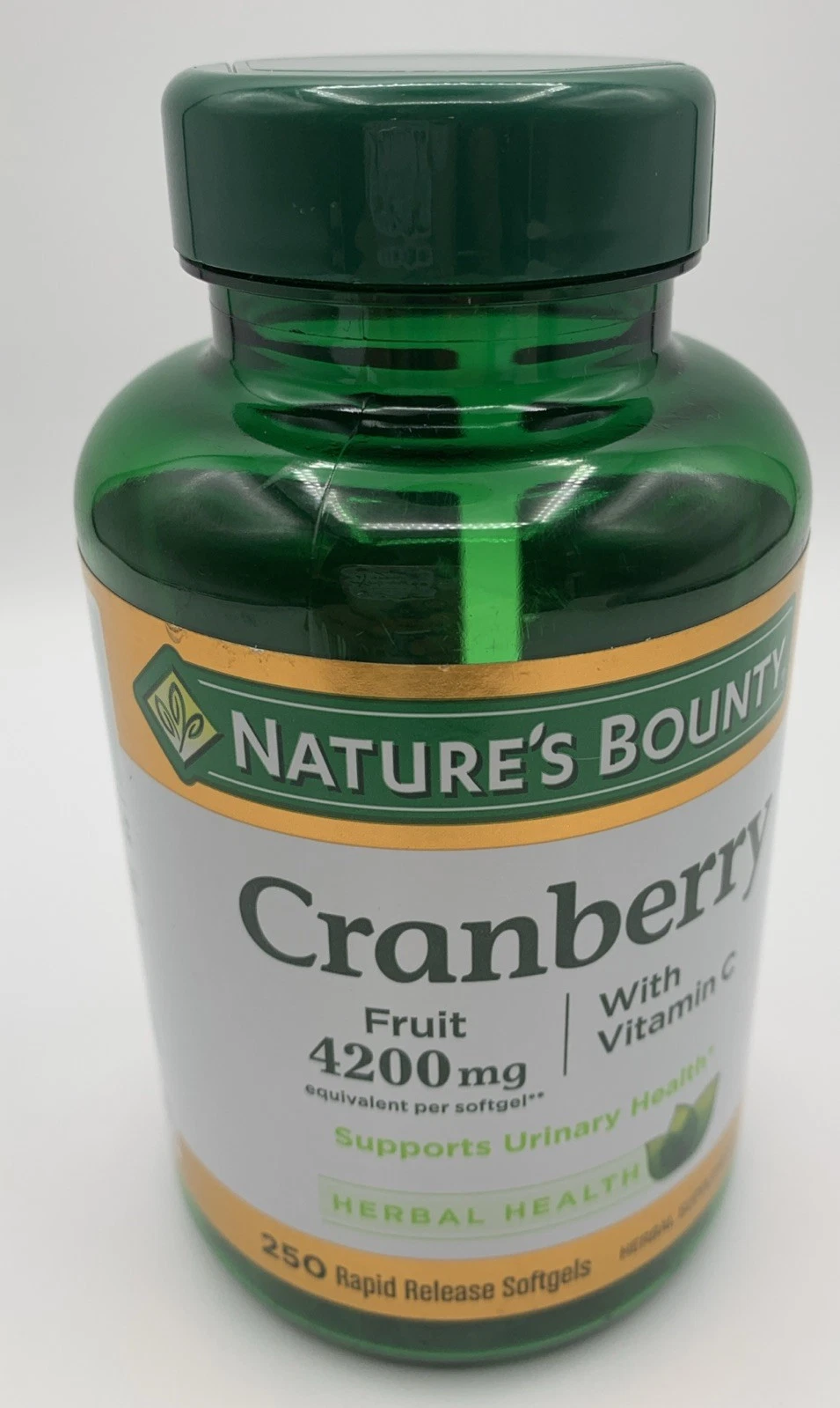 Nature’s Bounty Cranberry Fruit 4200 mg with Vitamin C Softgel - 250 Count 2/26