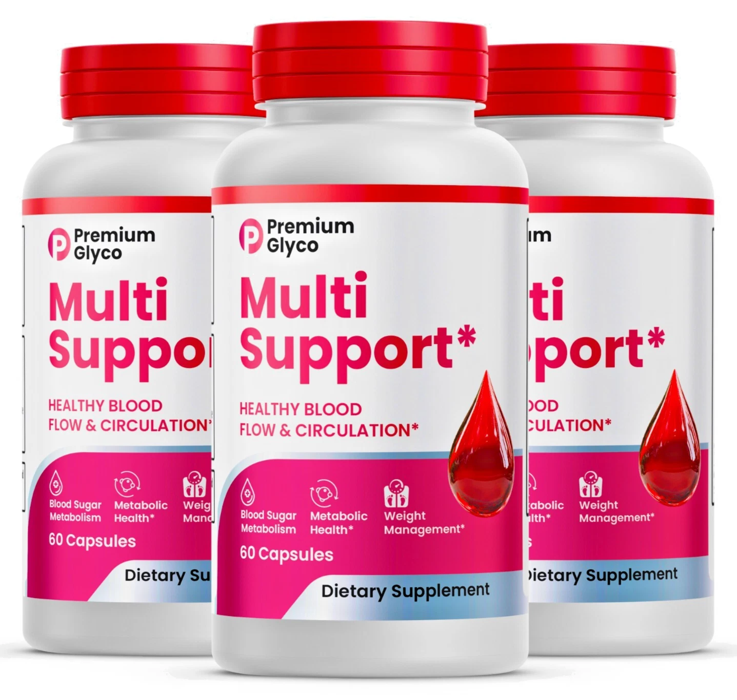 Premium Glyco Multi Support, Glyco Premium Blood Sugar Flow & Circulation 3Pack