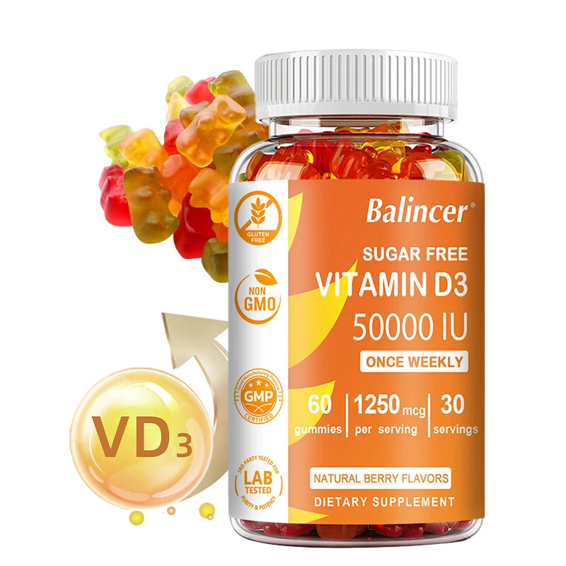 Vitamin D3 50000 IU Gummies With High Potency Help Build Stronser Bones