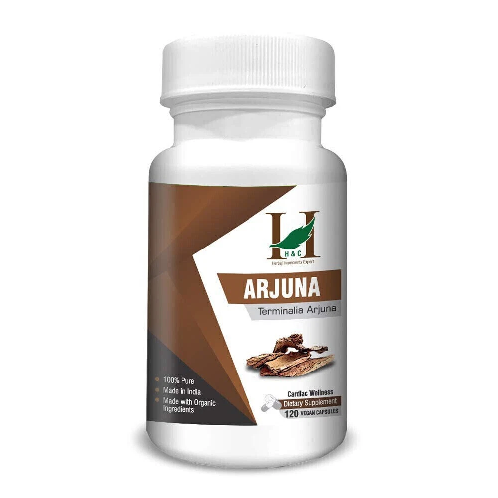 H&C Herbal Ingredients Expert Arjuna 450mg Cardiac Wellness 120 Caps FREE SHIP