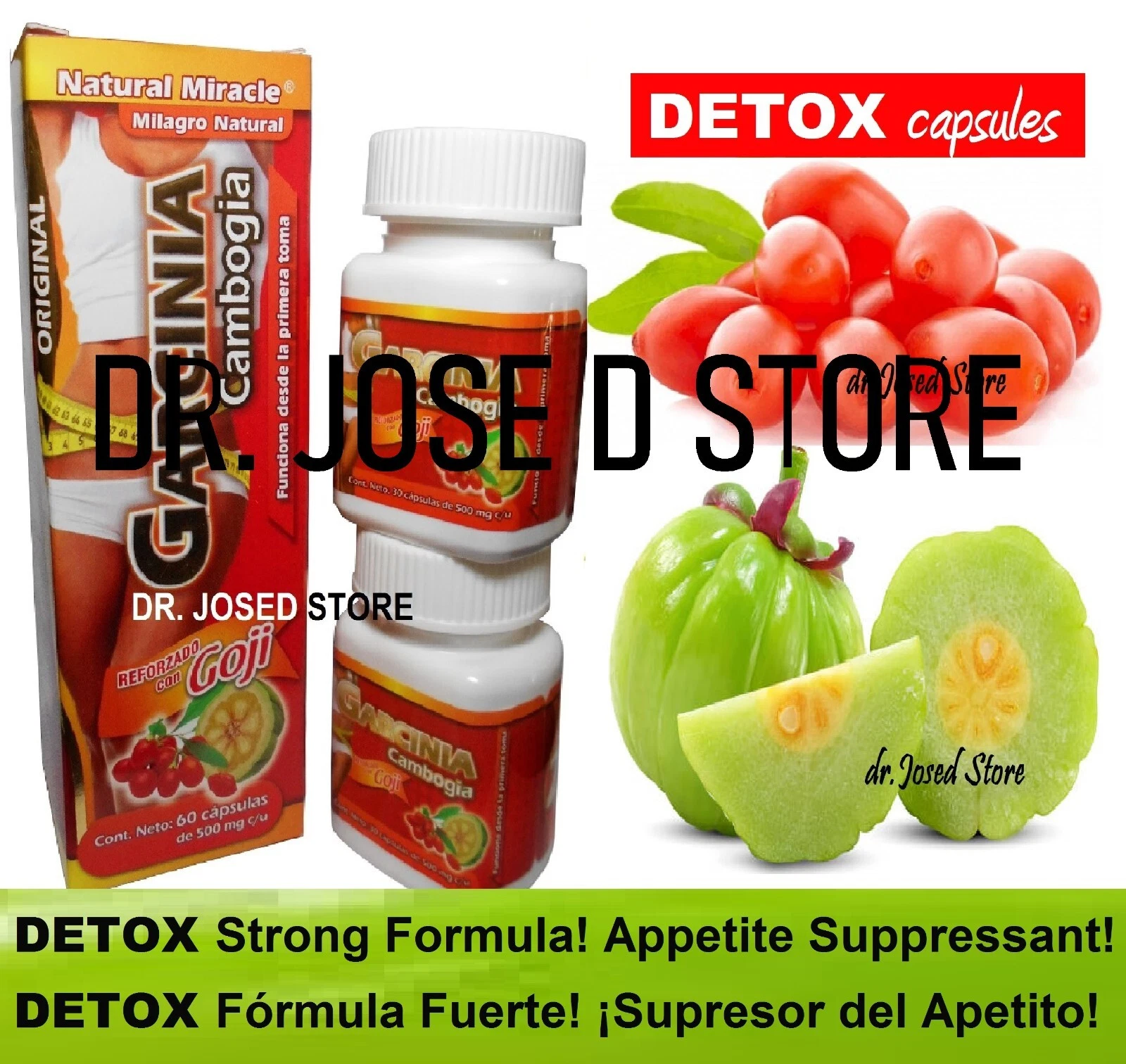 Garcinia Cambogia GOJI CAPSULES HCA extracto 60 caps