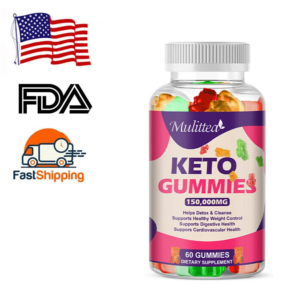 Keto Slimming Gummies 15,0000mg Apple Cider Vinegar ACV Weight Loss 60 Gummy USA