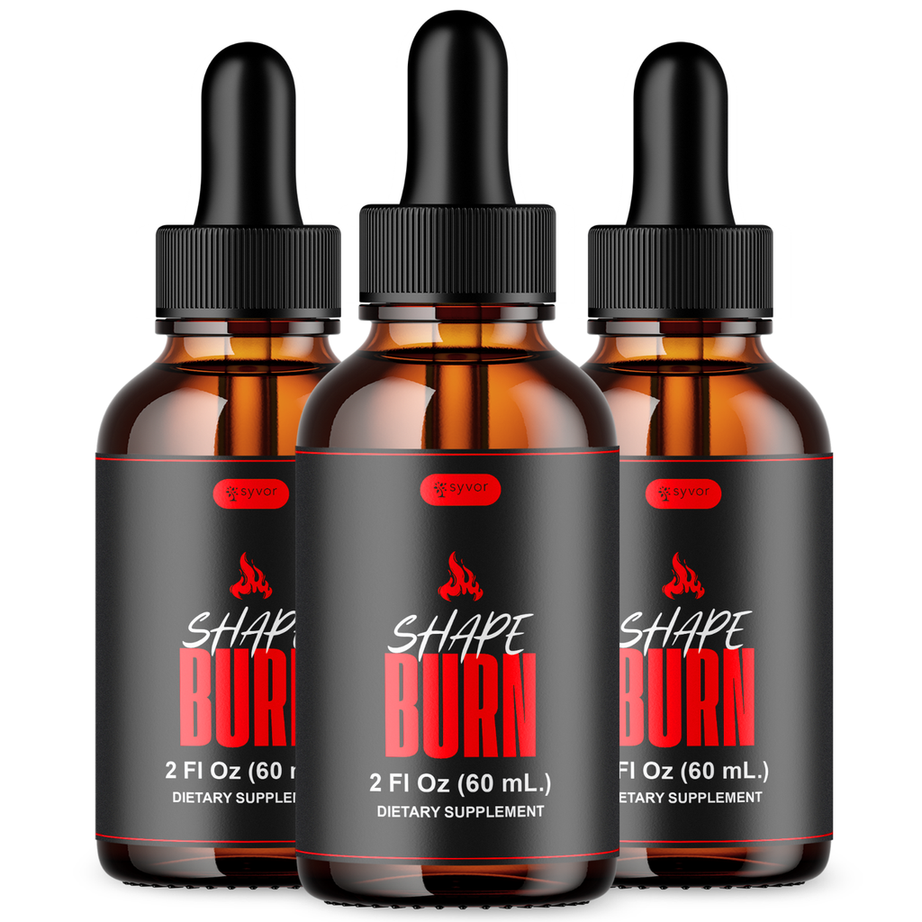 Shape Burn Drops Advanced Fitness Support All Natural Supplement (3 Pack)