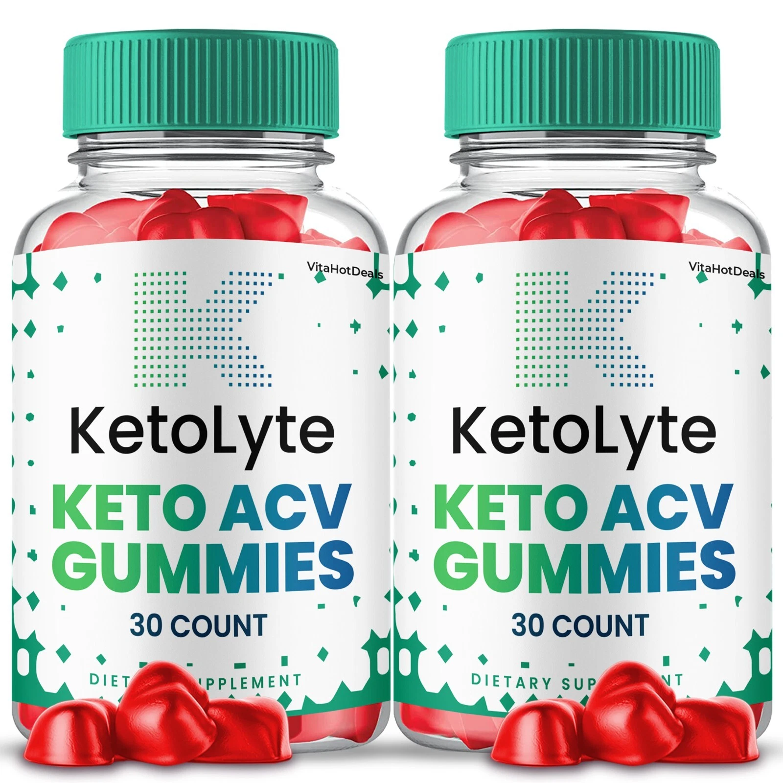 KetoLyte ACV Gummies, Apple Cider Vinegar, Max Strength (2 Pack)