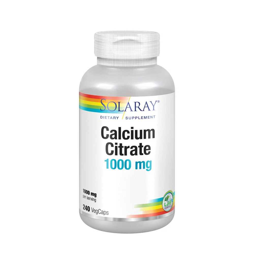 Solaray Calcium Citrate Complex | 1000 mg | 240 capsules