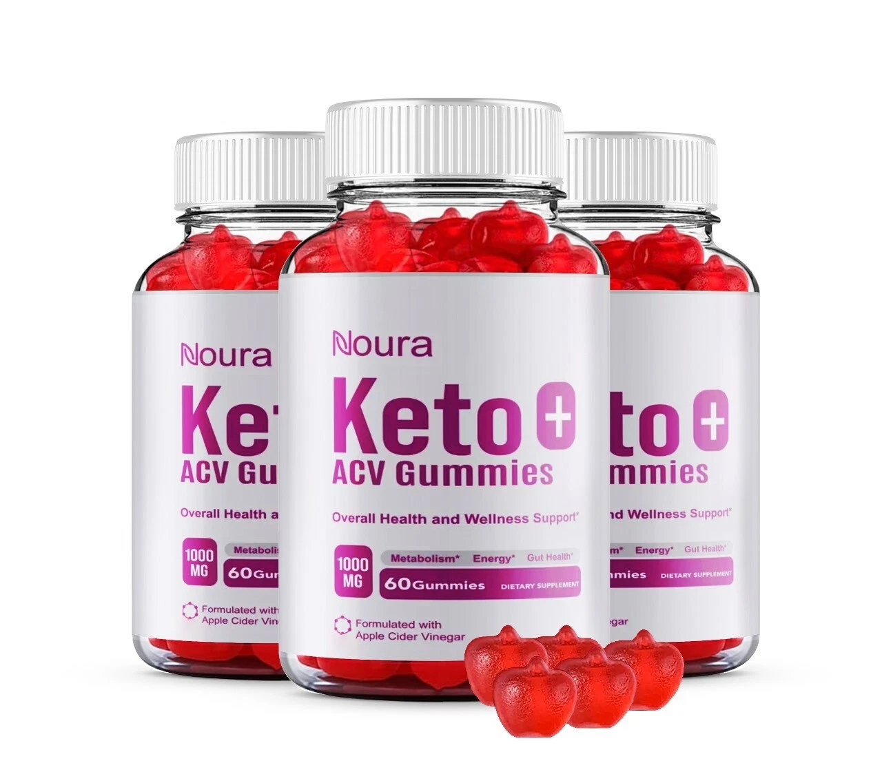 (3 Pack) Noura Keto + ACV Gummies for Advanced Weight Loss and Energy