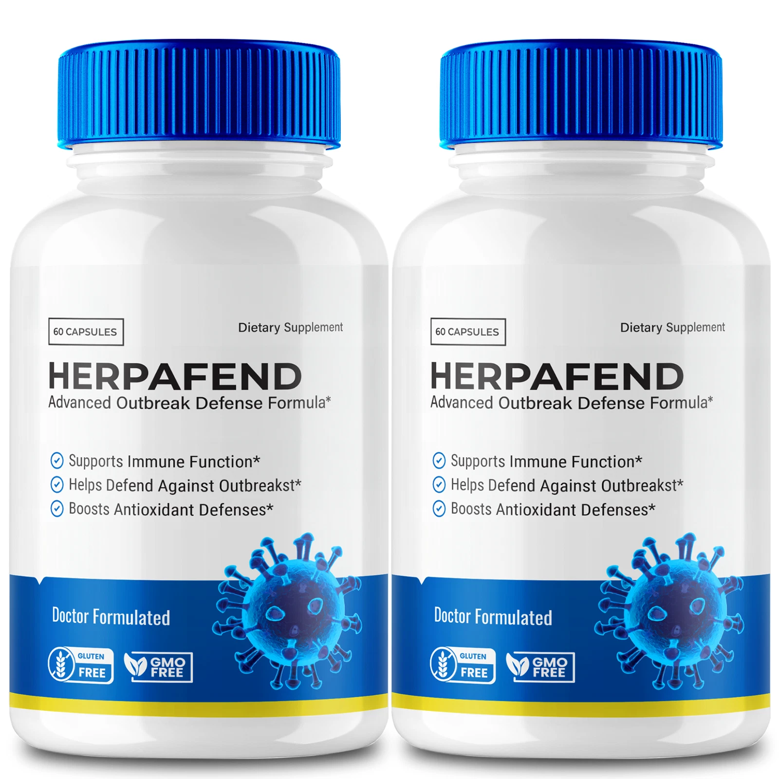 Herpafend Skin Health Capsules, Herpafend Pills for Healthy Clear Skin (2 Pack)
