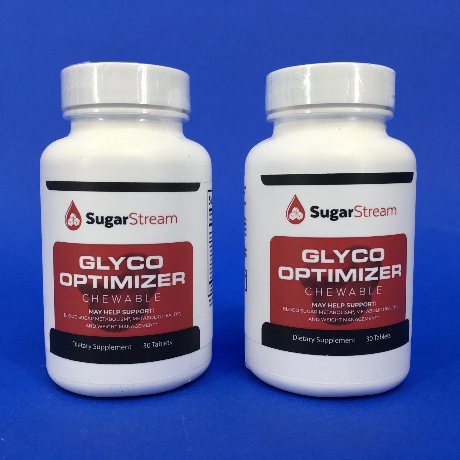 Sugar Stream Glyco Optimizer Chewable 30 Tablets (Lot of 2)