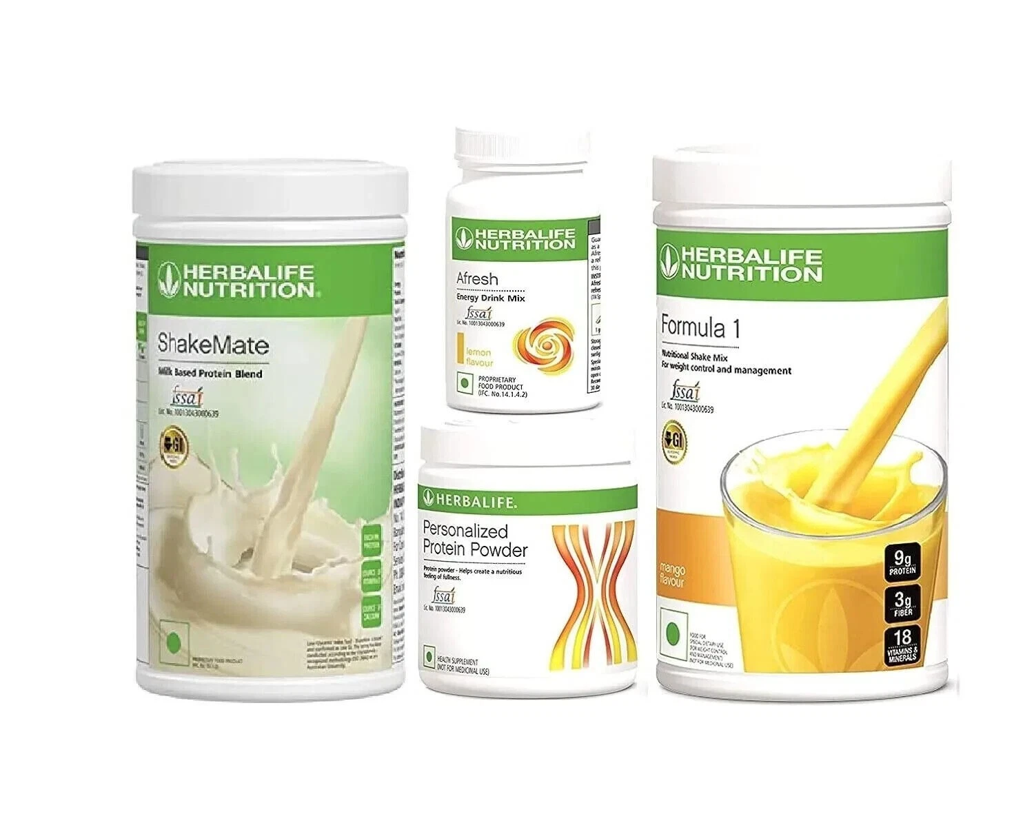 HERBAL Weight Loss Combo ( Formula 1 , Shakemate, Protein powder & Afresh Lemon)