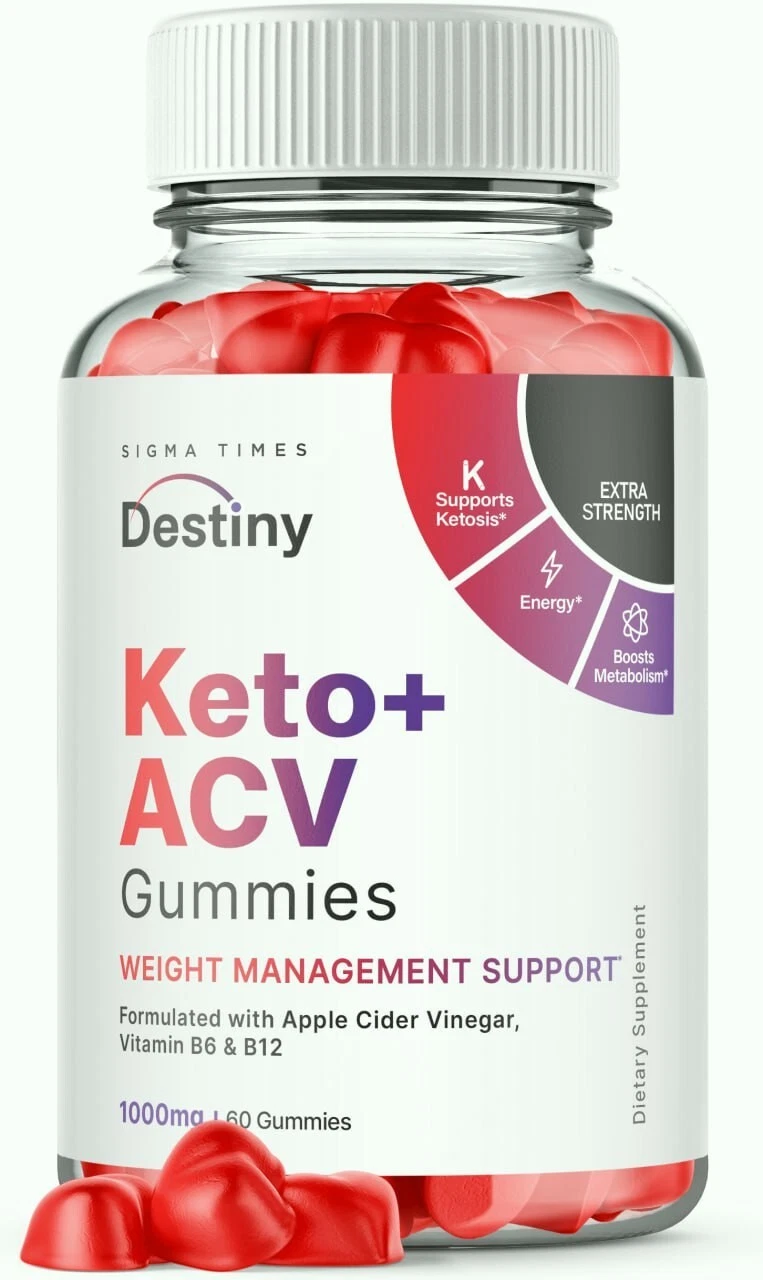 Destiny Keto + ACV Weight loss Gummies to Burn Fat for Energy 60ct