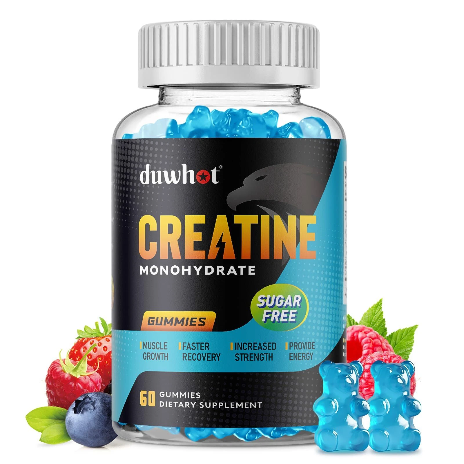 duwhot Creatine Monohydrate Gummies for Men & Women Creatine Monohydrate 2500...
