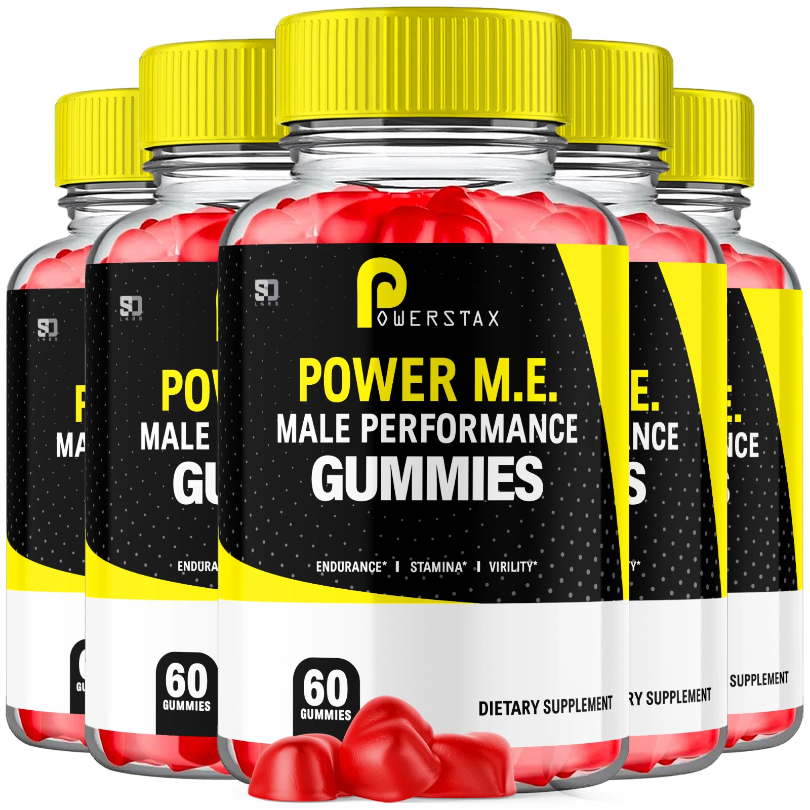 PowerStax Power ME Male Gummies Supports Endurance & Stamina (5 Pack)
