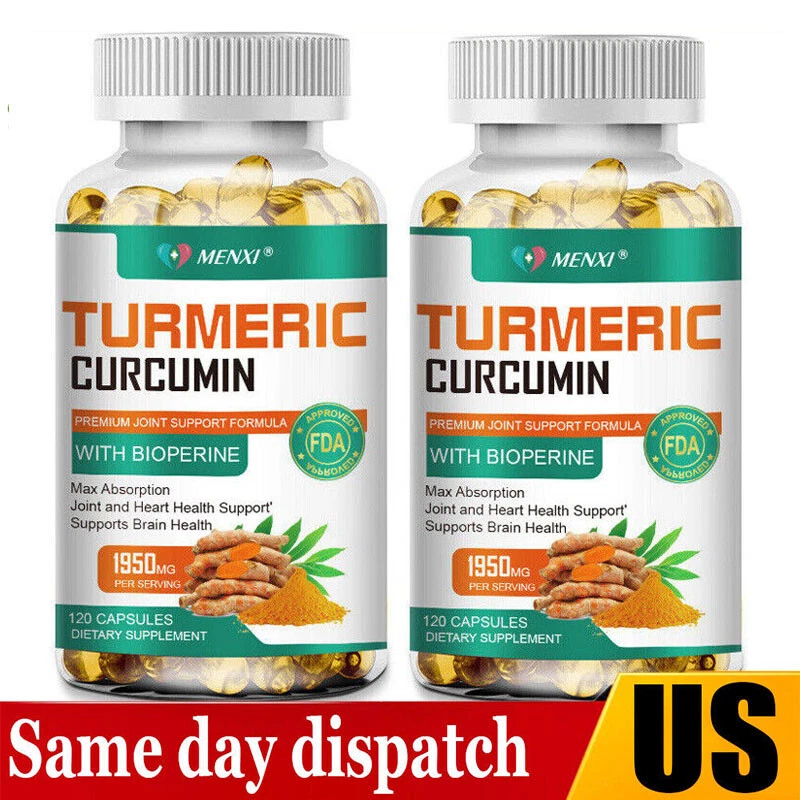 Turmeric Curcumin 240 Capsules w/ Ginger & BioPerine Black Pepper - Joint Health