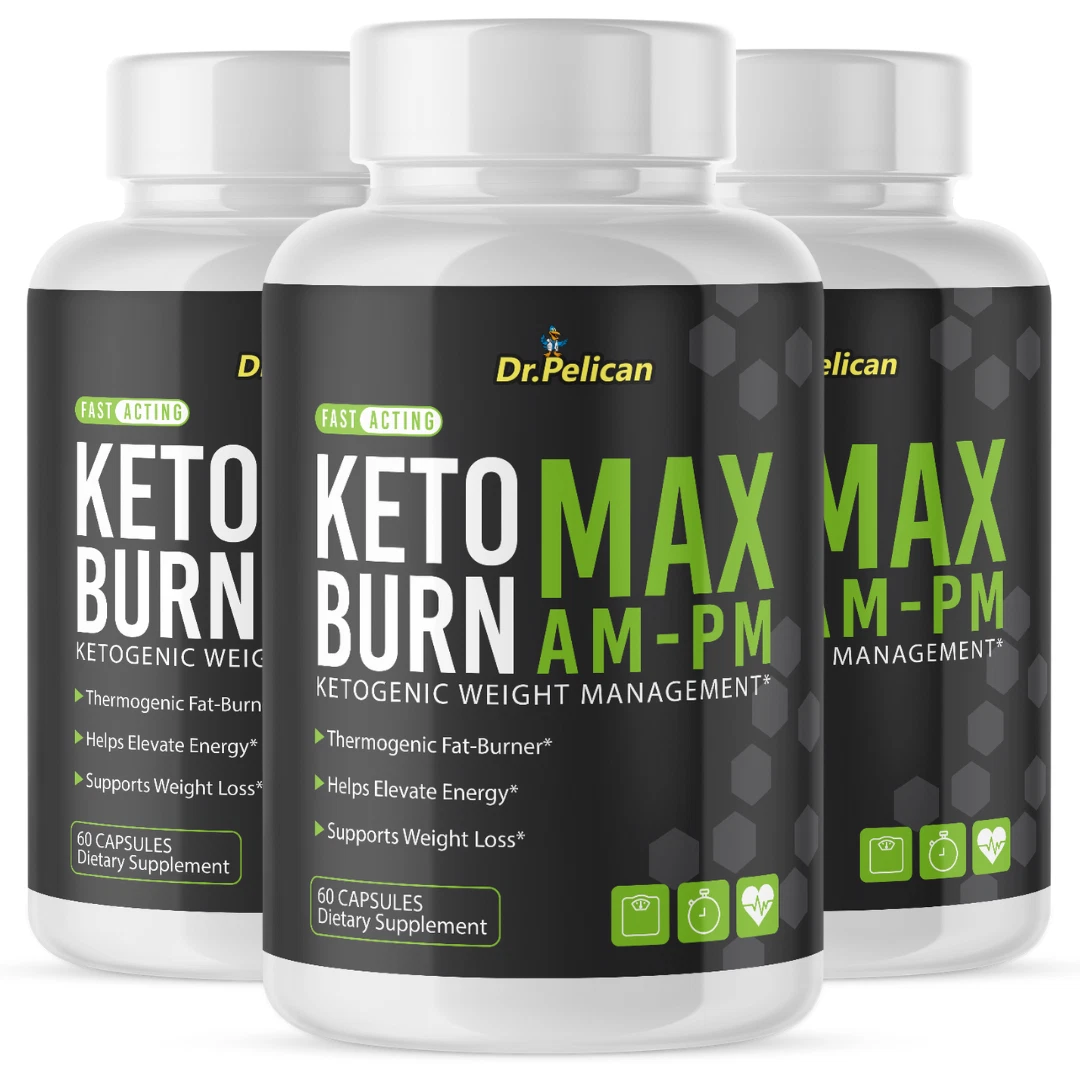 Keto Burn MAX AM-PM- Keto & Weight Support - 3 Bottles- 180 Capsules