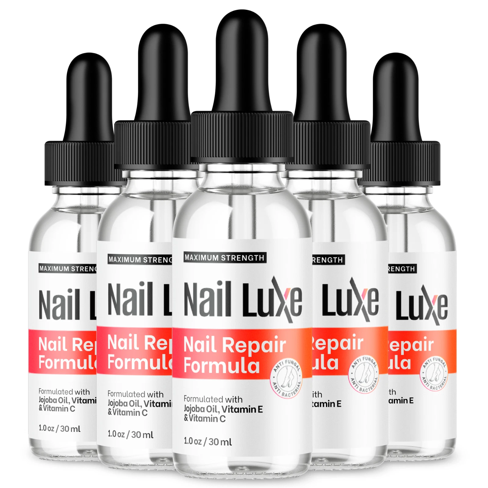 Nail Luxe Nail Repair Formula Drops Advanced Maximum Strength Formula (5 Pack)