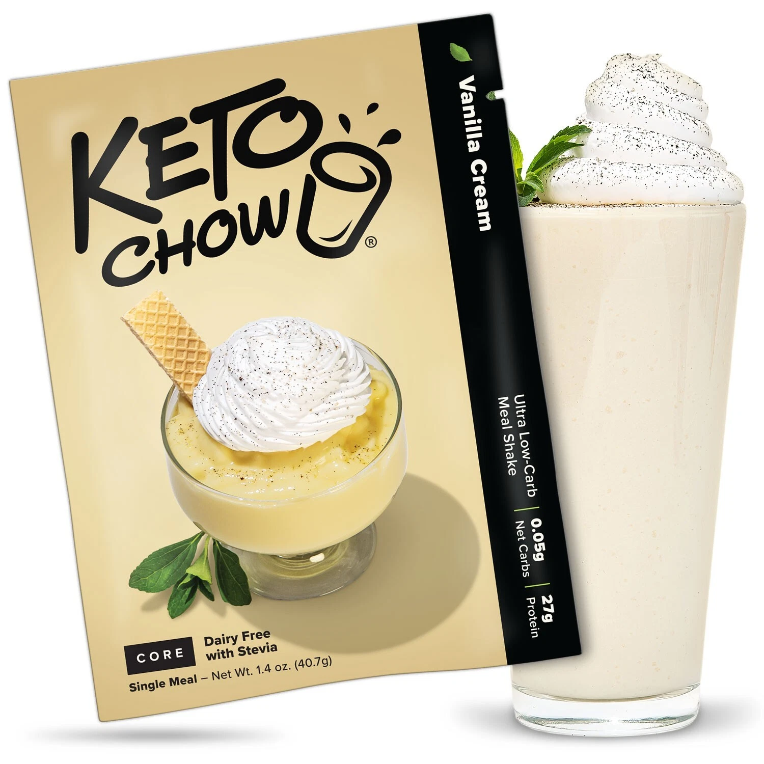 Keto Chow CORE Vanilla Cream with Stevia Ultra Low-Carb Meal Shake