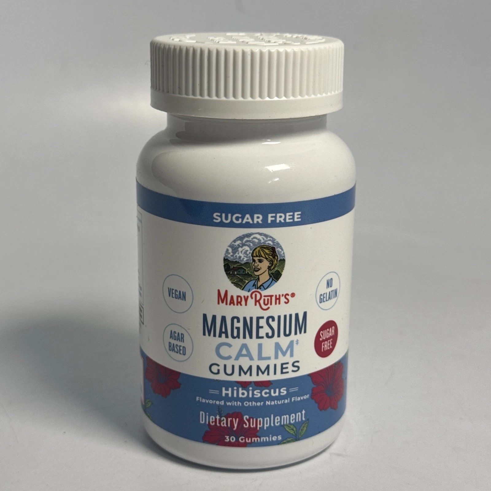 Mary Ruth’s Magnesium Calm Gummies Hibiscus Flavor 30 Gummies Exp 01/2027 Sealed